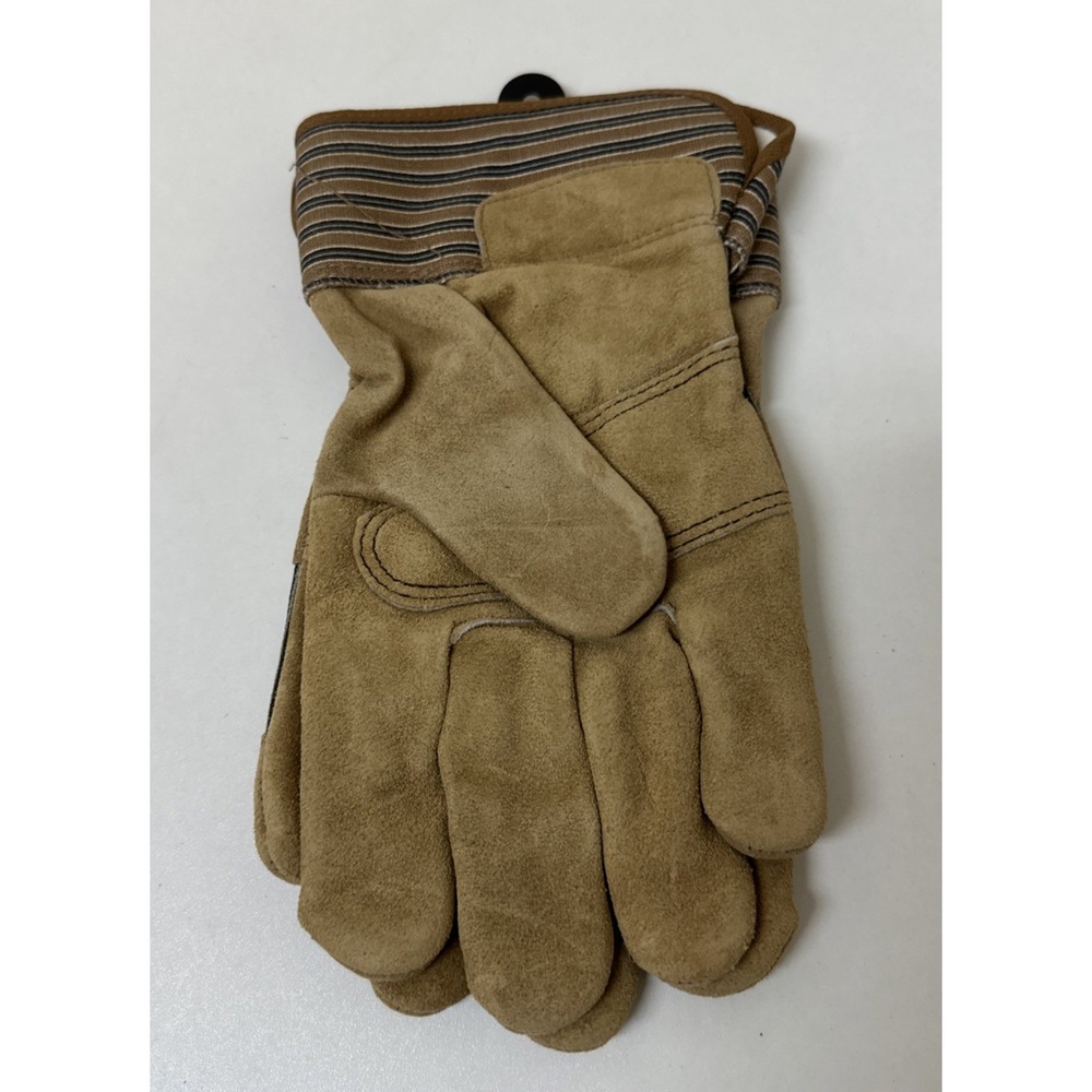 Carhartt Suede Cowhide Leather Palm Work Gloves A114 With Safety Cuff L NEW NOS - Picture 5 of 5